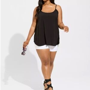 NWT Torrid Challis Braided Sleeveless Tank- Deep Black